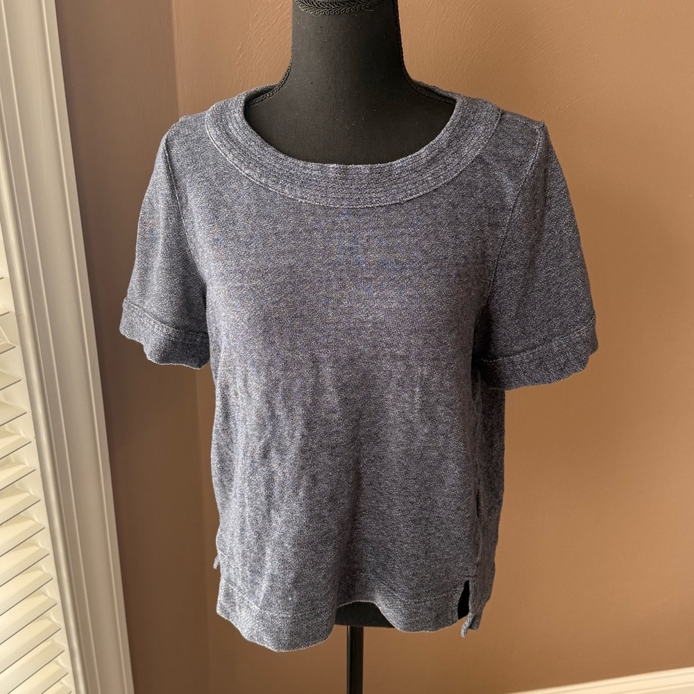 Banana Republic Women’s Short Sleeve Heather Blue Tee